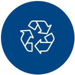 100% reciclável de forma contínua, com baixo consumo de água e energia